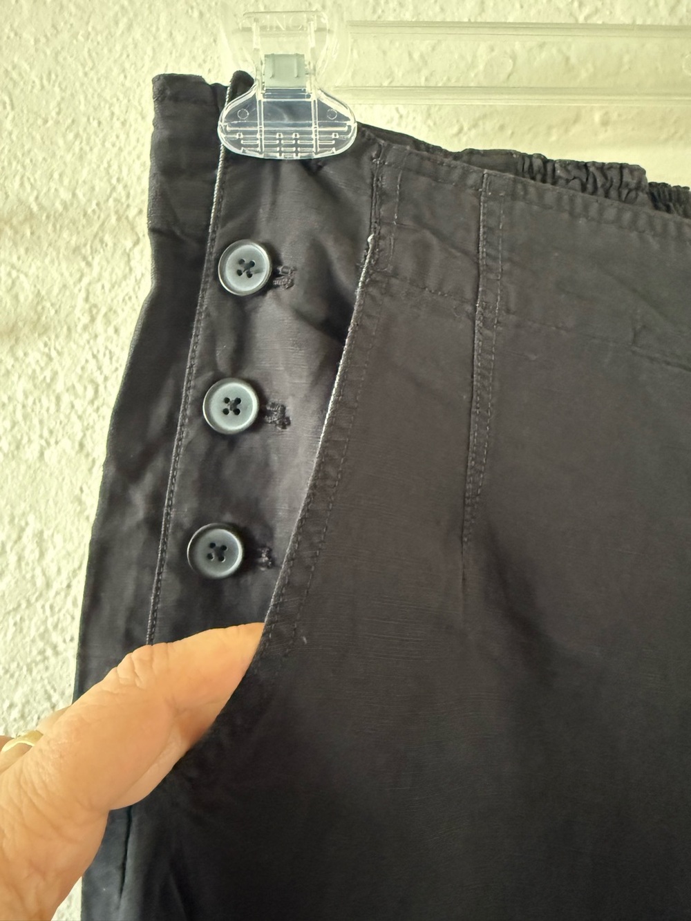Pilcro Anthropologie Black Linen Blend Sailor Style Baggy Jogger Pants Size 29 - Picture 4 of 13